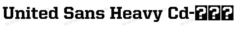 United Sans Heavy Cd字体转换